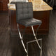 Pandora Bonded Leather & Steel Bar Stool in Black - Mekamart Australia