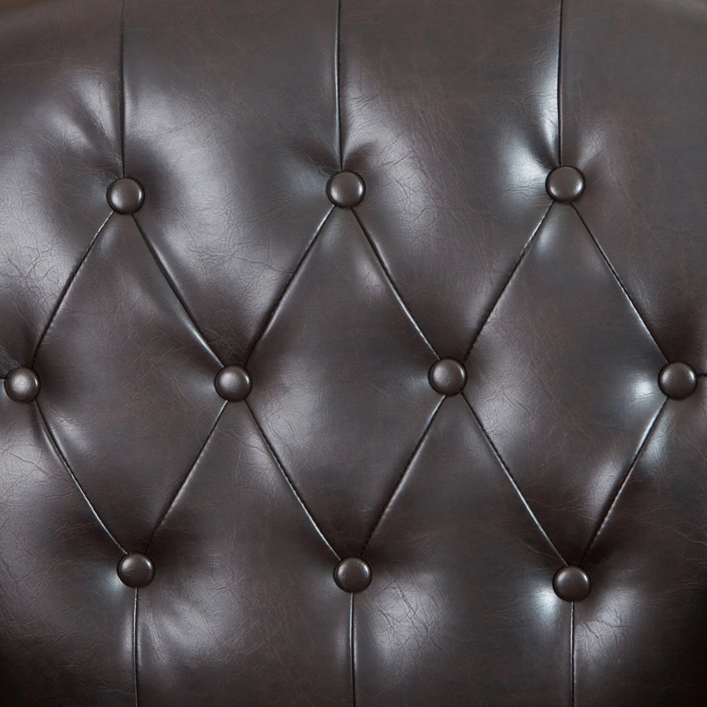 Coogee Bonded Leather Armchair & Ottoman in Brown - Mekamart Australia