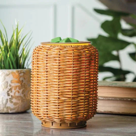 Wicker Lantern Illumination Warmer - Mekamart Australia