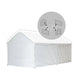 Samland Carport Wall for 10x20 ft Garage Shelter Canopy (PGS1107WALL) - White Wall Accessory Only - Mekamart Australia