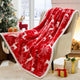 Christmas Throw Blanket, Christmas Decorations Gifts for Women, Sherpa Flannel Fleece Winter Holiday Blanket, Fluffy Cozy Soft Christams Throws for Couch Sofa Bed, Reindeer Stars, 50" X 60" - Mekamart Australia
