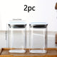 airtight storage jars, coffee bean jars, stainless steel lid, glass jars with lids, square canisters, pantry organisation, kitchen storage Australia - Clear - Size 2pcs-560ml