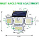 solar outdoor light, motion sensor wall light, waterproof led light, rotatable solar panel, Australian outdoor lighting, energy saving garden light, dusk to dawn light - White light - Size 1PCS
