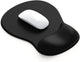 Gel Wrist Rest Mouse Pad - Ergonomic Office Mouse Pad with Wrist Support - Non-Slip, Design Desktop Accessory Pad for Home & Game Decoration (01 Black)