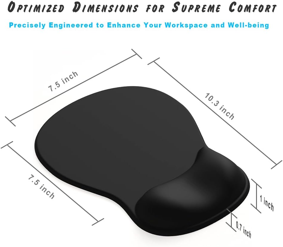 Gel Wrist Rest Mouse Pad - Ergonomic Office Mouse Pad with Wrist Support - Non-Slip Design Desktop Accessory Pad for Home & Game Decoration (06 Purple Gradient)