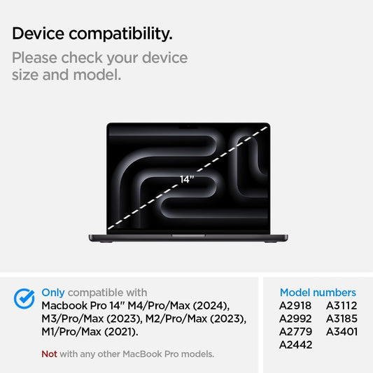 Easy On/Off Magnetic 360° Privacy Screen Filter Compatible with MacBook Pro 14 inch (2021-2026, M5, M4, M3, M2, M1, Pro,Max), Anti Glare Laptop Privacy Screen Shield with Camera Cover - UV block 90%-Model