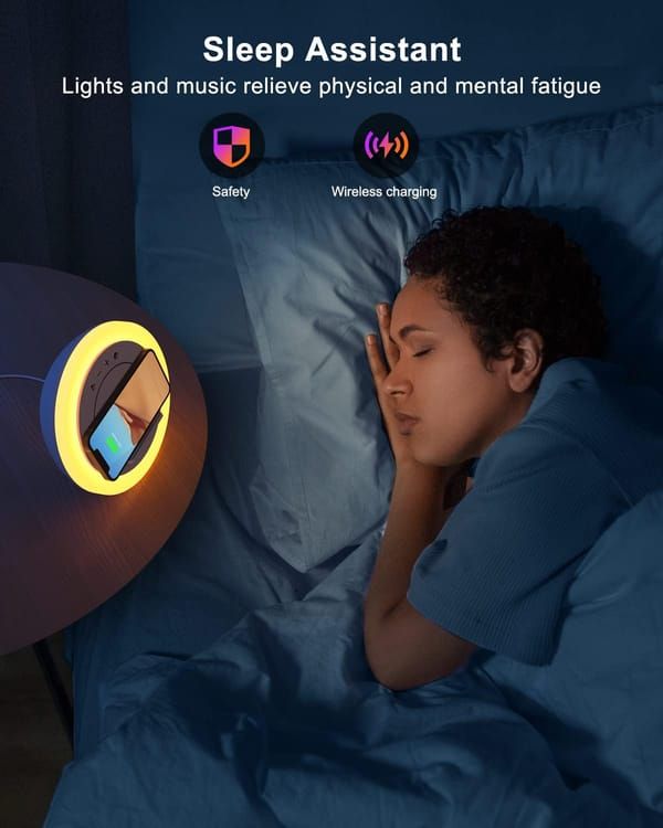 Color-Changing Bluetooth Speaker with Wireless Charging Pad