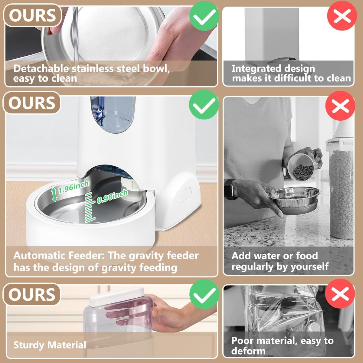 Cat Feeder Automatic Cat Feeder Cat Water Dispenser Cat Feeding Set Pet Care