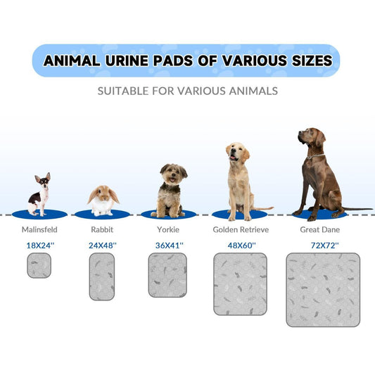 Reusable Dog Urine Pads Dog Pee Pads Absorbent Dog Pads Dog Training Pads - Dark Gray / 72in*72in