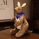 Kangaroo Stuffed Animal with Joey in Pouch & Australia Scarf - Soft Cuddly Plush Toy(55cm, Dark brown
)| Other Colors Available in Store - Mekamart Australia
