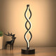 Twisted Spiral LED Table Lamp – Modern Touch-Control Desk Light for Bedroom, Living Room & Café Decor (Black) - Mekamart Australia