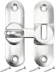 90/180 Degree Zinc Alloy Flip Lock for Barn & Sliding Doors – Heavy Duty Security Latch for Cabinets, Windows & Sheds (Silver)