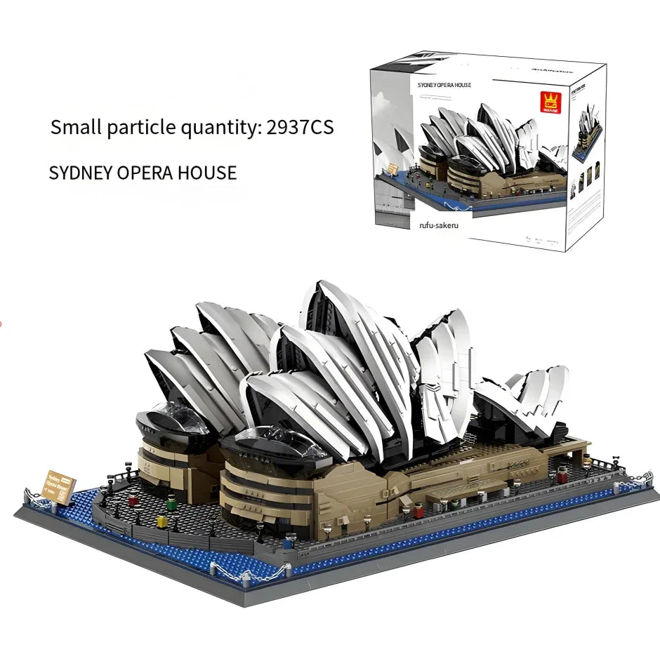 Sydney Opera House Mini Building Blocks Model – Iconic Architectural Masterpiece for Home Display, Gifts & Creative Play (White) | Other Architectural Models Available In-Store - Mekamart Australia