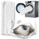 2-Pack Reusable Shoe Washing Machine Bag – White Protective Laundry Bag for All Shoes, Anti-Deformation & Deep Clean with Zipper Lock (White)