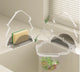 Kitchen Sink Filter Rack with 100 12cm*15cm Mesh Bags, Foldable Food Waste Strainer, Multi-functional Drain Basket(white) - Mekamart Australia
