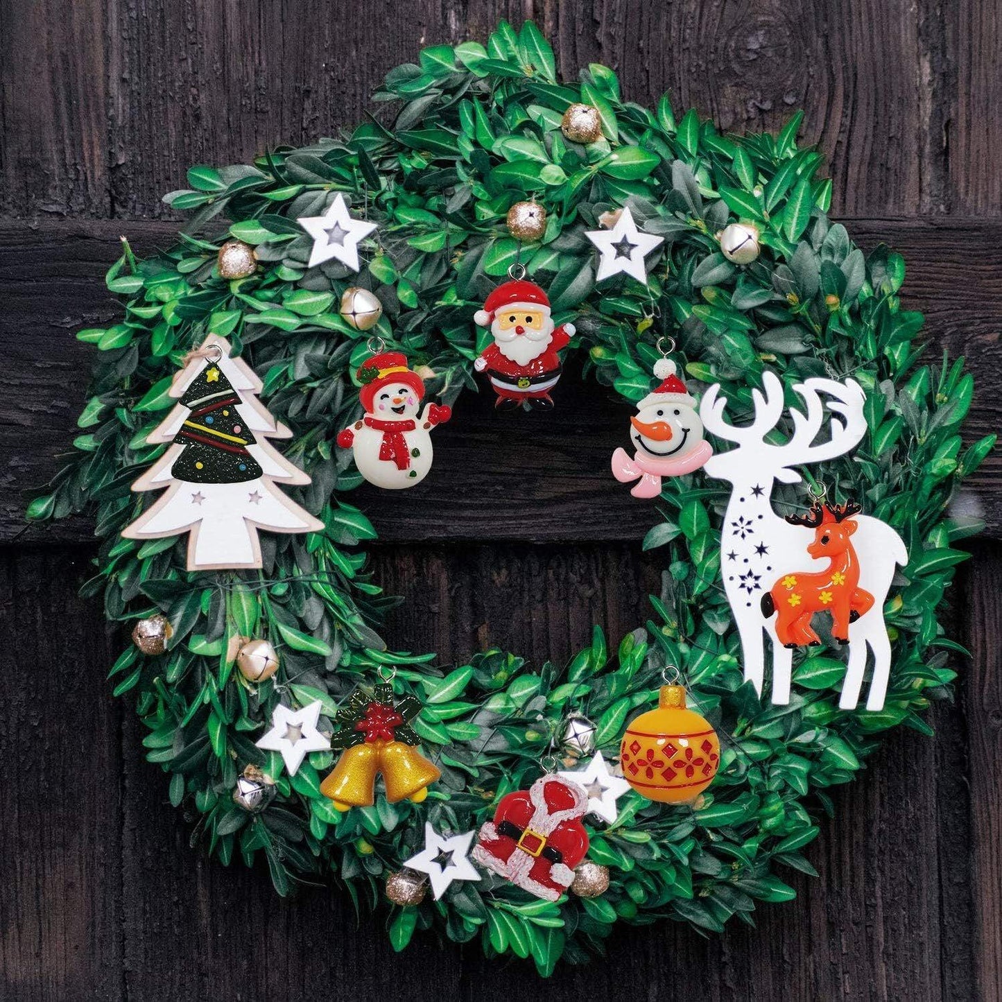 30pcs Mini Christmas Ornaments for Mini Tree Decorations Small Christmas Ornaments Resin Miniatures for Craft Christmas Decor - Mekamart Australia
