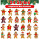 24pcs Christmas Ornaments Cute Snowman Xmas Tree Decorations Santa Claus Plastic Figurines Ornaments with Sugar Cookie House for Christmas Tree Hanging Party DIY Decor 3 Inch Tall - Mekamart Australia