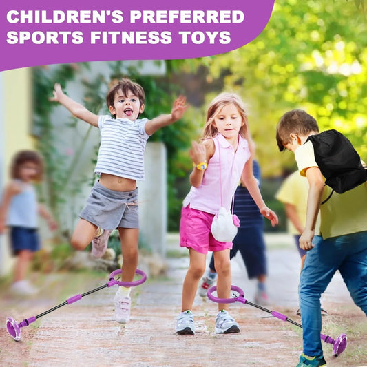 Skip Ball for Kids, Portable Foldable Colorful Flash Wheel Swing Ball Sports Fitness Toys for Girls & Boys, Toy for Kids & Adults. Gifts for Mom Women & Girls Toys Age 5-10 Years (Purple ) - Mekamart Australia