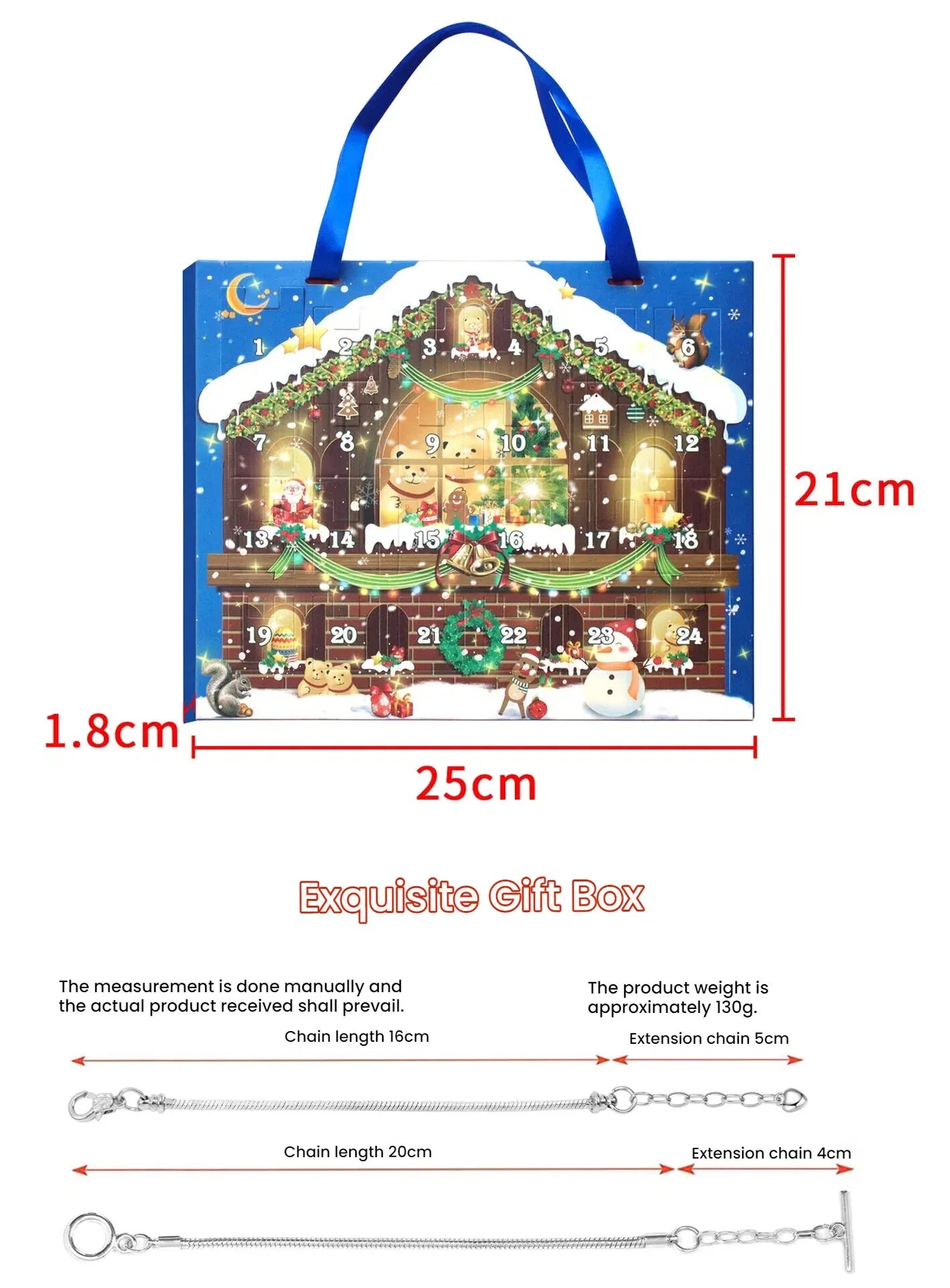 Christmas DIY Jewelry & Craft Advent Calendar(M-11,25*21*1.8) - Mekamart Australia