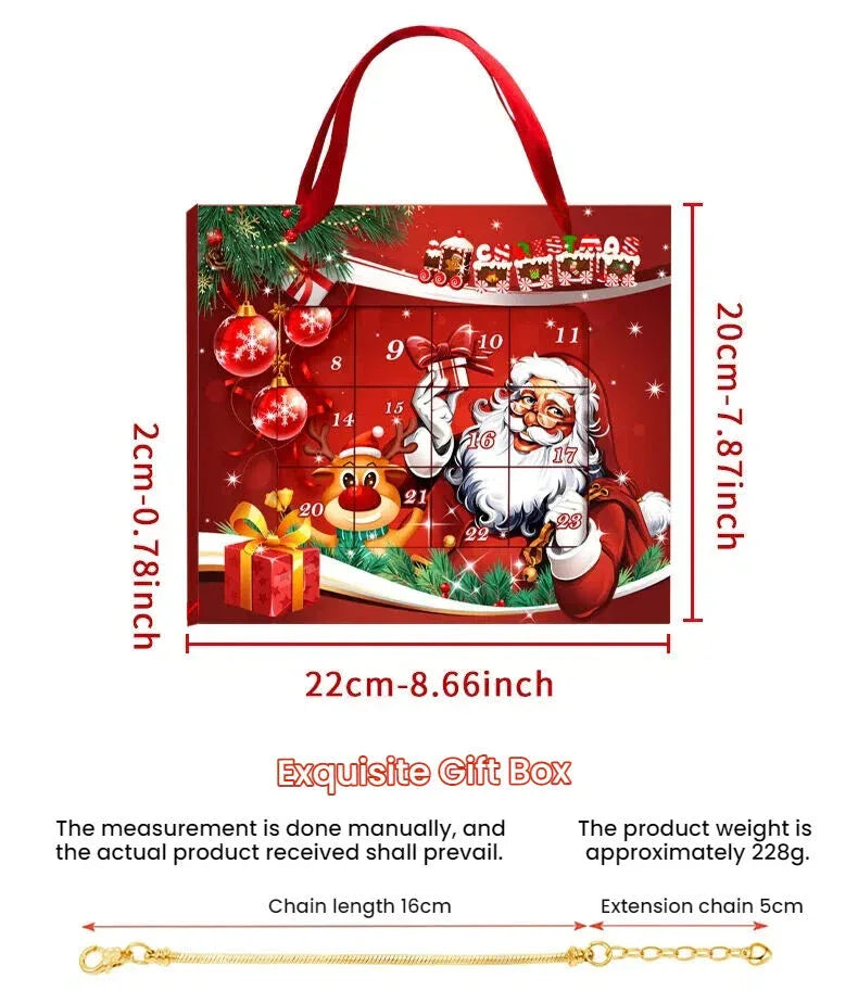 Christmas DIY Jewelry & Craft Advent Calendar(M-22,22*20*2cm) - Mekamart Australia