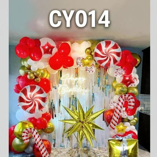 Christmas Balloon Bundle: 2 Themed Kits (Arch + Tree) - Aluminum Foil & Latex Balloons - Mekamart Australia