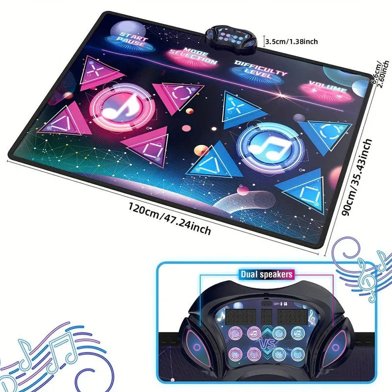 Double Dance Mat Music Light Exercise Toy - Mekamart Australia