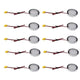 Under Cabinet LED Puck Lights, Slim Aluminum Round Flat LED Lights 2W 12V DC Hardwired 30cm Wire, Warm White 2700K, Ideal for Kitchen Counter, Closet, RV Camper & Marine Boat Interior Lighting (10 Pack)