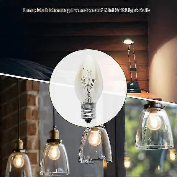 10W E12 C7 Filament Light Bulbs Warm White 10pcs 220-240V Compatible with Living Room Lamps