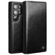 Compatible with Samsung Galaxy S24 Ultra Compatible Genuine Leather Wallet Phone Case Flip Stand Cover Black