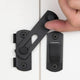 2 Packs Barn Door Latches,2.75” x 2.02” Matte Black Stainless Steel barn gate flip Door Latch Bi-fold Door Lock,Sliding Door Antique Lock Gate Latches Wine Cabinet Closet Door Latches Small_Matte