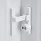 White 90 Degree Barn Door Lock,Mechanical Password Lock,Flip Latch with Combination,3 Digit Password Keyless,Protect Privacy,for Barn Door,Windows,Garden,Cabinets,Bathroom,and Sliding Door 90 90