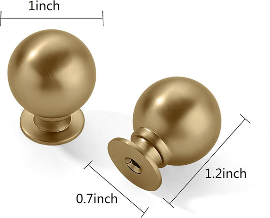 10 Pack 1 Inch Vintage Ball Champagne Bronze Cabinet Knobs Kitchen Cabinet Hardware Satin Brass Drawer Knobs Pulls for Drawers. Champagne Bronze Knob Champagne Bronze Knob