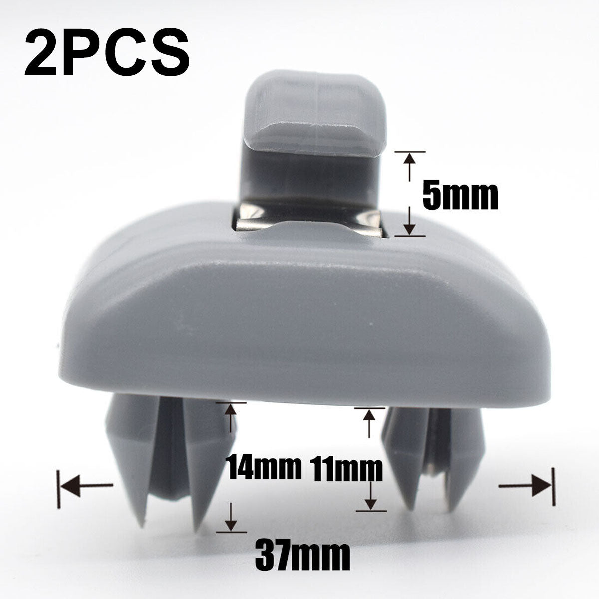 2x Sun Visor Clip Hook Mount Holder Compatible with Audi A1 A3 A4 A5 Q3 Q5 B6 B7 B8