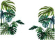 Tropical Green Plant Wall Sticker DIY Decorative Sticker for Home