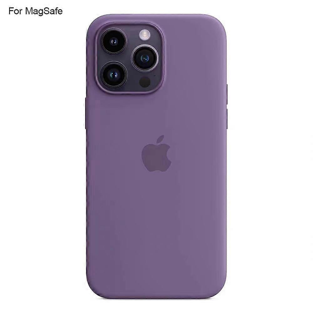 iPhone 14 Pro Case Compatible with MagSafe Liquid Silicone Phone Case Purple