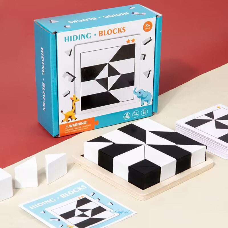 Hidden Block Puzzle Puzzle Toys Wooden Puzzle C