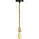 Vintage Hemp ROpe Chandelier E27 Vintage Ceiling Light Hemp ROpe Pr Bar ROpe Cafe Stairs Restaurant Studio - 100Cm (1