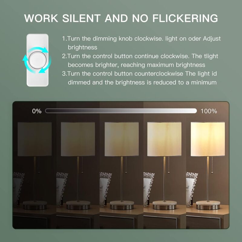 3W-100W LED LED Dimmer Switch & 220-240V ROtary Dimmer With Smart Dimmable Knob For Dimmable LED Lights And More.