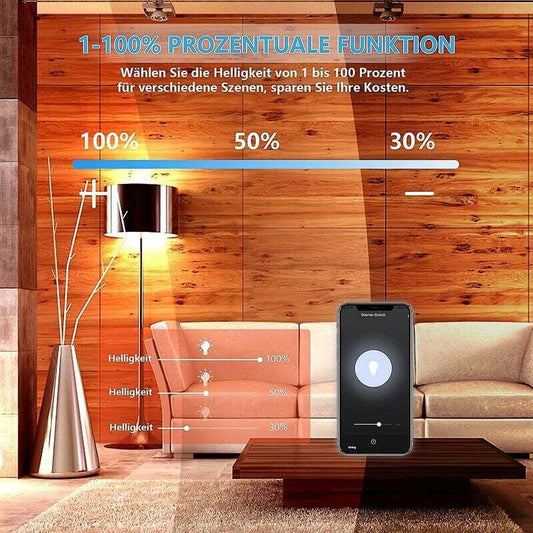LED Dimmer Switch, Wifi Light LED Dimmer Switch Percentage Function With Timing Function, Wlan Voice App Control