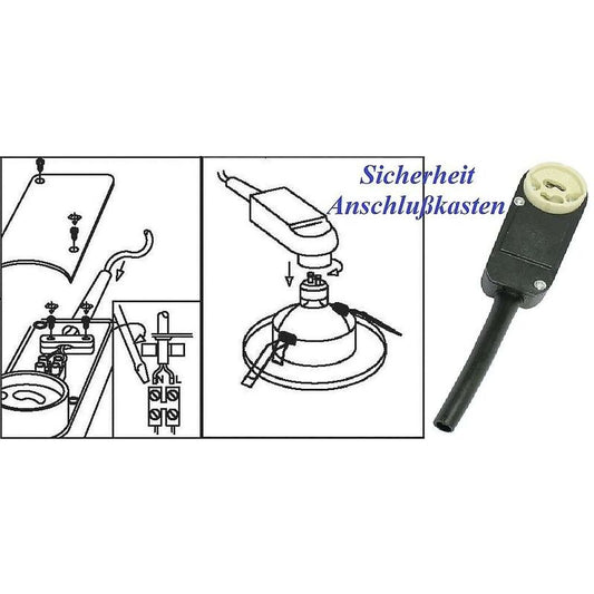 10 pcs Set Connection Boxes, Gu10 Socket For LED And Recessed Halogen Spotlight