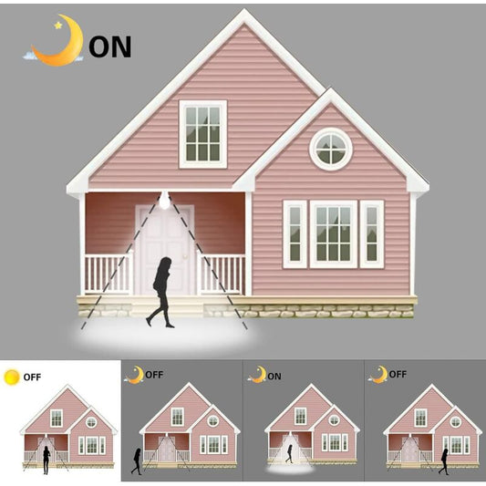 Motion Sensor Bulb B22 Bayonet LED, 12W, 1020Lm, Cool White 6000K, Cir 85, Waterproof Ip42 Energy Saving, Non-Dimmable,