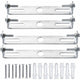 4 Pack Ceiling Light Fixture, Ceiling ROse, Chandelier Silver Universal Light Holder With Screws And Nuts, Carbon Steel