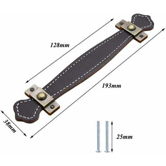 Leather Handle 6 Pieces Leather Handles For Furniture Leather Door Handle Leather Drawer Handles Cabinet Handle For