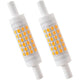 R7S LED 78Mm Dimmable Warm White 2700K 5W J78 LED Lamp 450Lm Replaces 50W Halogen Lamp Illuminant 230V 83 Ra, Pack Of 2