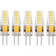 5 Pack G4 LED Bulbs Natural White 4000K Ac/Dc 12V 3W 200Lm Replacement G4 20W Halogen No Dimming No Flicker LED Pin