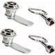2 Sets Mailbox Lock 20Mm Furniture Lock Socket Lock With Triangle Key Locker Mailbox Security Zinc Alloy Triangle Key