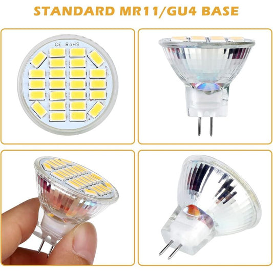 Mr11 Gu4 LED 3W Positive White Light 6500K, Non-Dimmable, Gu4 LED Spot Bulbs, 25-35W Halogen Equivalent, 350Lm, Ac/Dc