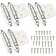 6 pcs Door Hinge Self Closing Hinge Cold ROlled Steel Material Spring Hinge With DAmper For Door Closet Shoe Cabinet