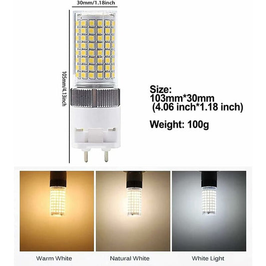 G12 LED Bulb 16W Natural White, Bi-Pin Corn Bulb, 4000K 1600 Lumen Ceiling Light Floodlight For Home Street Garage