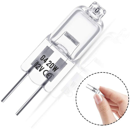 G4 Halogen Bulbs, 12V 20W Halogen Pin Base Lamp, Warm White 3000K, 350Lm, Dimmable, G4 Low Voltage Halogen Lamp, Clear